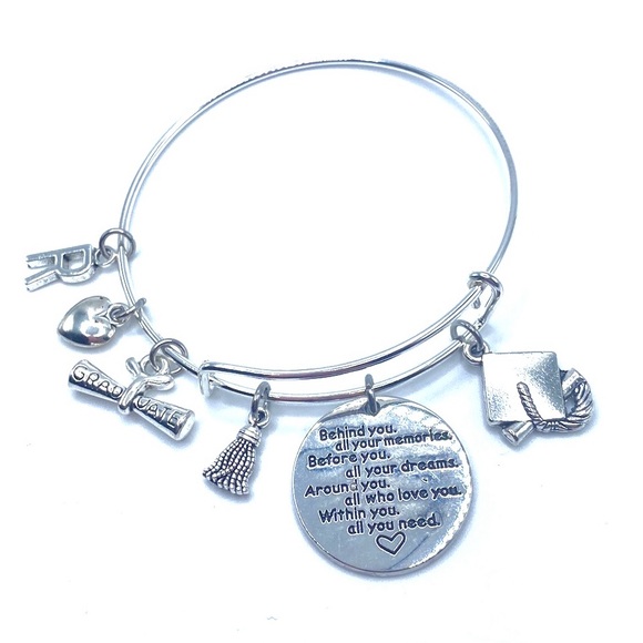 Graduation Charm Bracelet Behind You All Your Memories - Picture 3 of 6